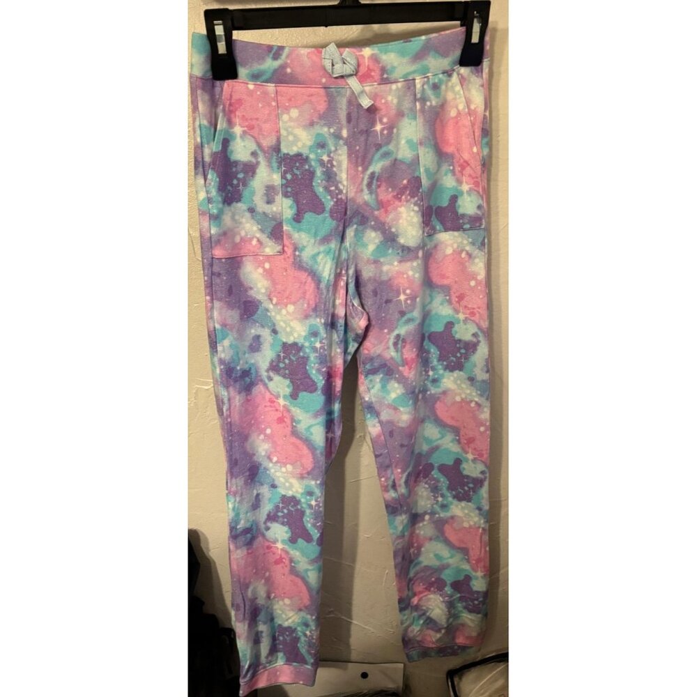 NWT Lands End Kids SZ Large 10-12 Super Soft Joggers Amethyst Galaxy Pants